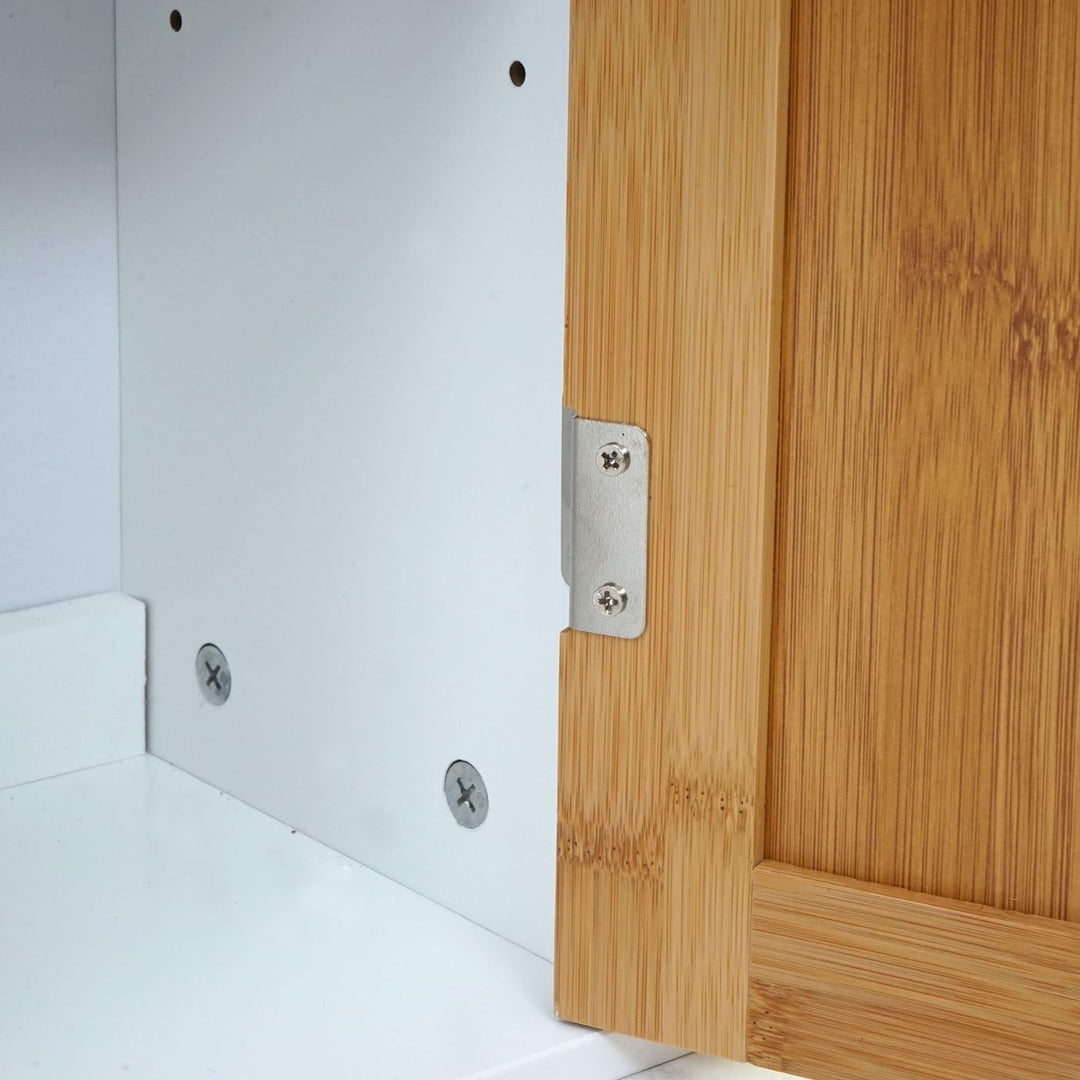 Mendler Waschbeckenunterschrank HWC-A85, Badschrank 60x60x30cm - Bambus, Bambus