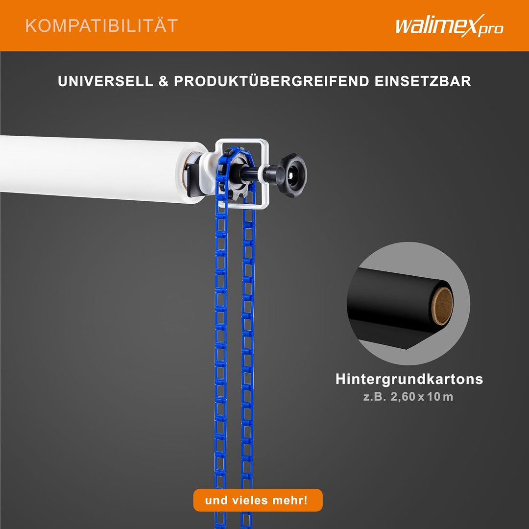 Walimex 3-fach Hintergrund Wandmontageset mit 1 Expan, mit 1 Expan