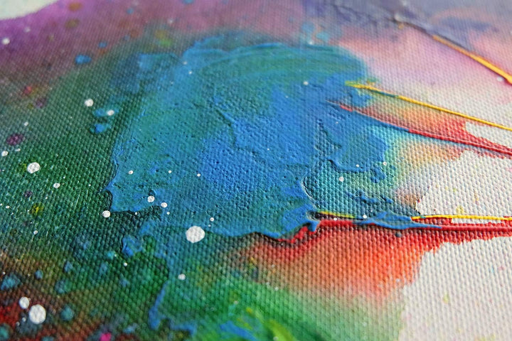 Monica Mirafiori I 100% HANDGEMALT I Gemälde Abstract Flowers 90x60cm | Gemälde Handgemalt | Acrylge
