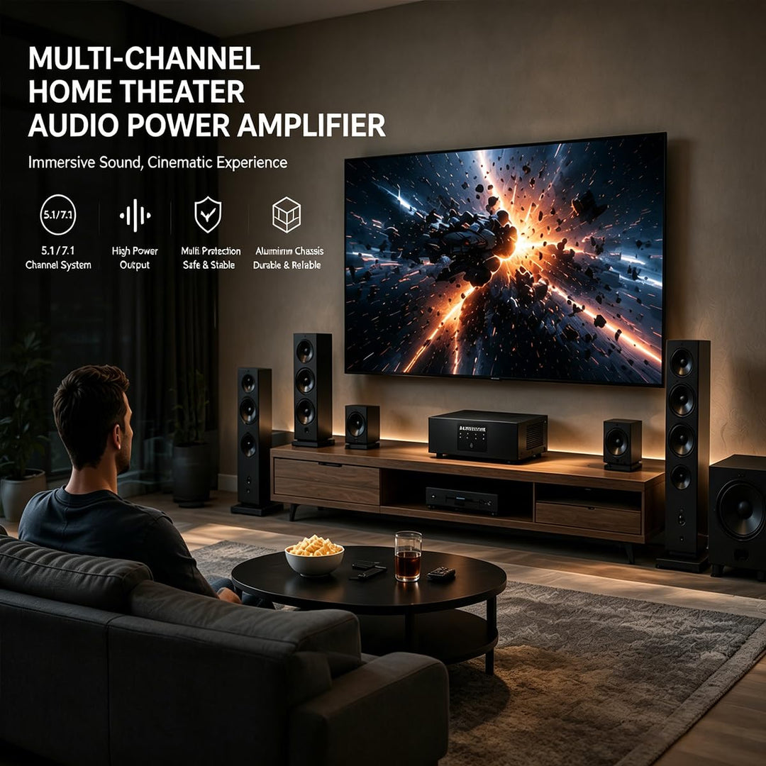 3eAudio PAM152 Multikanal-Endstufe – 2-Kanal Verstärker mit 150W pro Kanal, GaN-Netzteil, PFFB-Techn