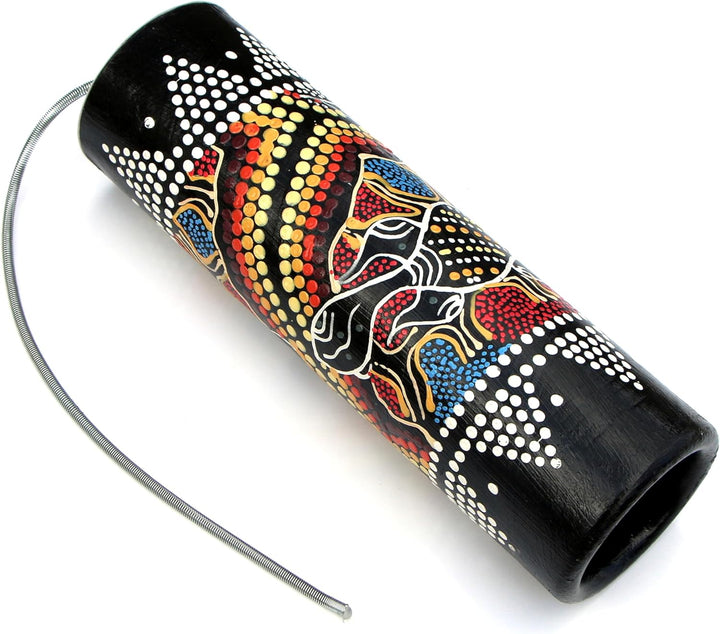 25 cm Donner-Trommel - Gewittermacher Donnermacher mit Dot-Paint Bemalung Regenmacher Musik 105