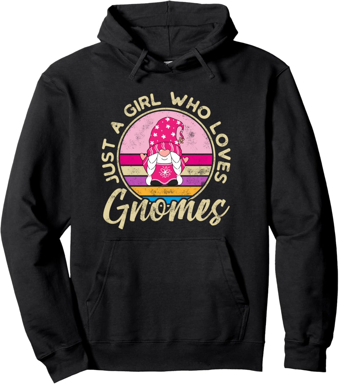 Nur ein Mädchen das Gnome liebt Lustig Niedlich Gnom Kinder Pullover Hoodie