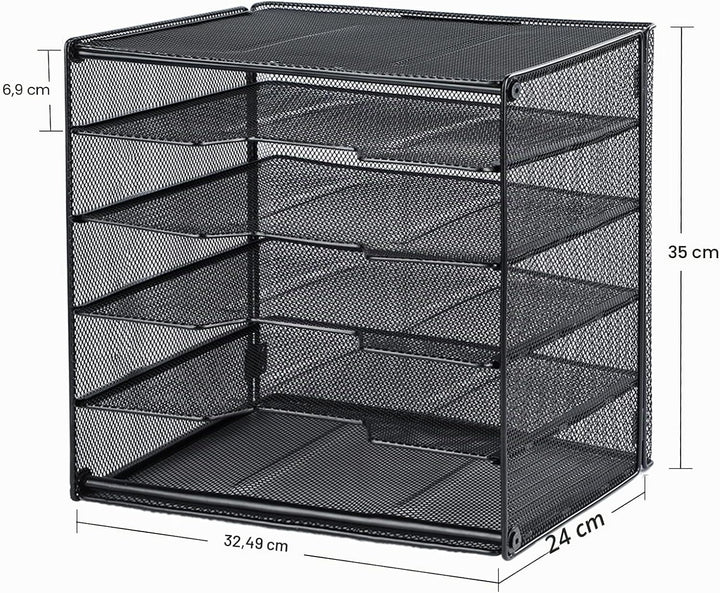 Samstar Briefablage aus Metall, Dokumentenablage Organizer Papierablage Schreibtischablage für A4 Do