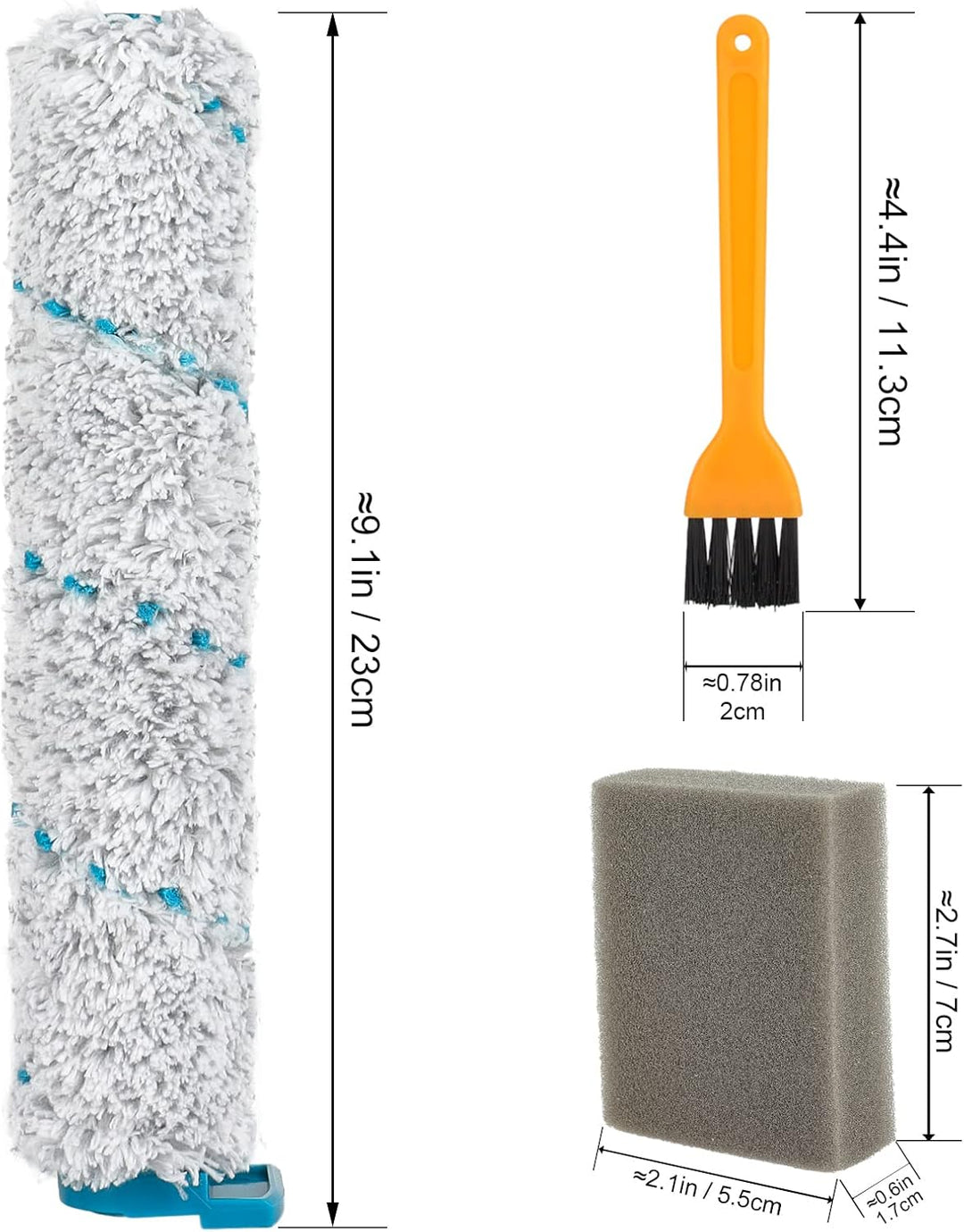 Zubehörset für Leifheit Akku-Wischsauger Regulus Aqua PowerVac Nasssauger 2 Mikrofaserwalzen &amp; 6 Sch