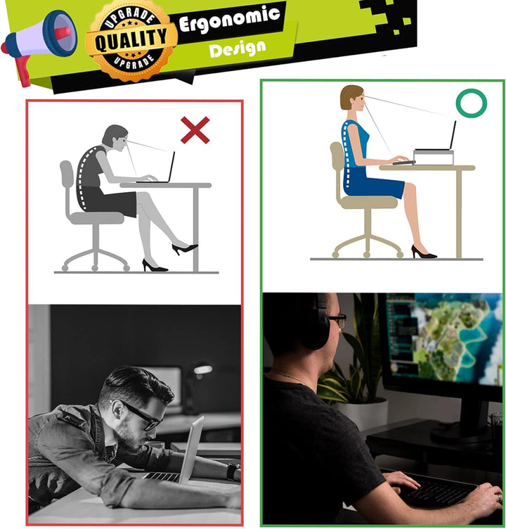 ETHU Dual Monitor Ständer, Höhenverstellbare Bildschirmerhöhung für 2 Monitore, Verstellbarer Monito