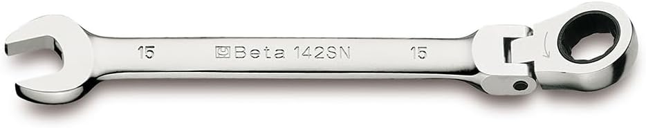 Beta 142SN/S Ring-Maulschlüsselsatz aus 12 Knarrenschlüssel, Werkzeug (12-teilig, gelenkiges Tool Se