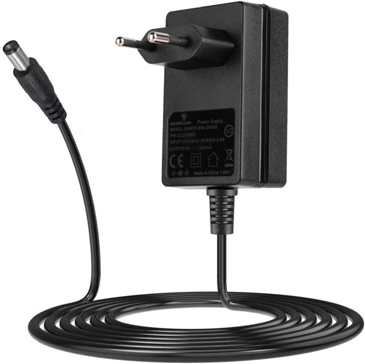 MyVolts 5V EU-Netzteil kompatibel mit Denon MC7000 DJ Controller - mit Verlängerungskabel und Inline