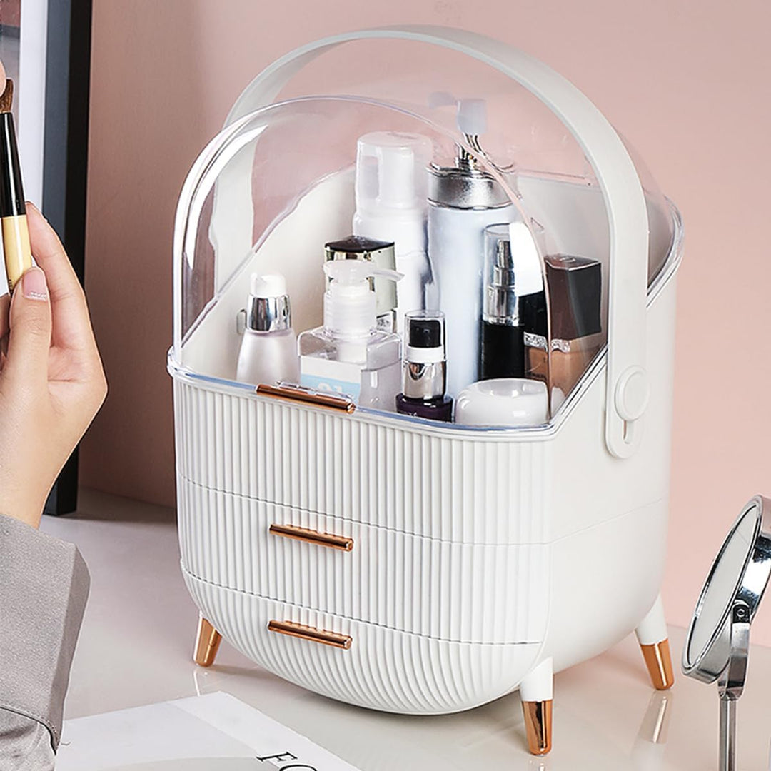 Kosmetik-Organizer, Aufbewahrungsbox, staubdicht, Make-up-Koffer mit Schublade, multifunktionaler Ma