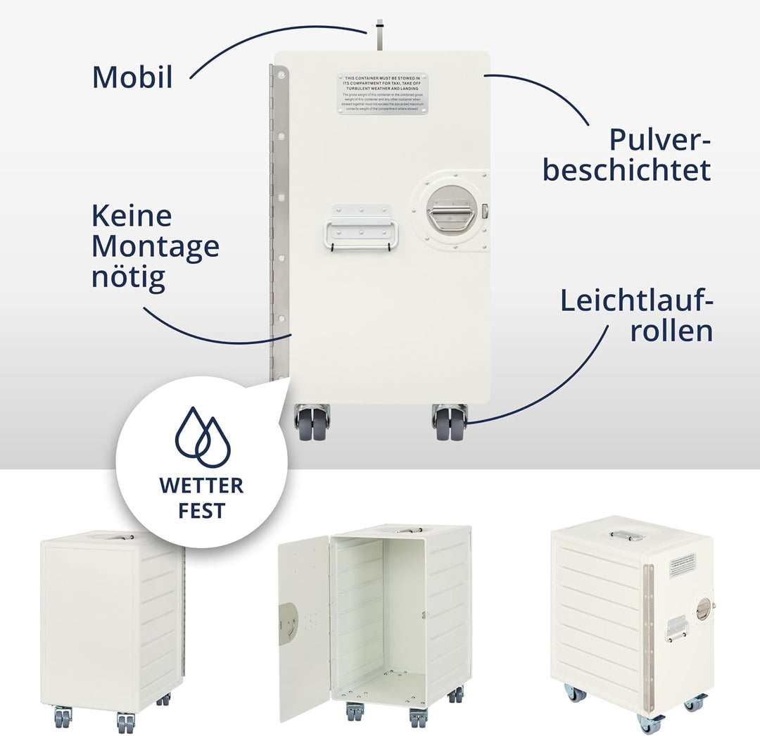 VanDeBord Rollcontainer mit Schubladen, mobiler Aktenschrank, Metallschrank, Schubladenschrank Küche