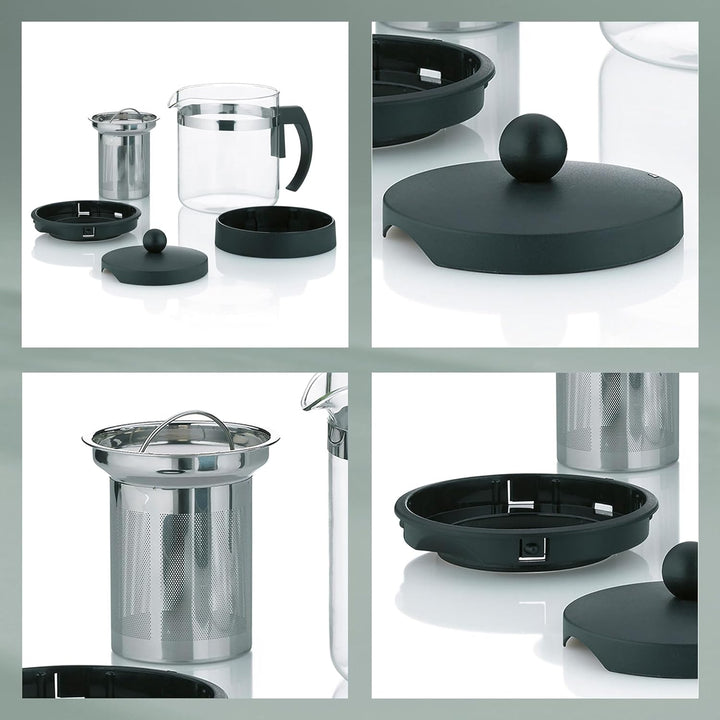 Kela 11457 Teekanne aus Glas mit Edelstahl-Siebeinsatz, 0.7 l, Auron 0,7 L Auron, 0,7 L Auron