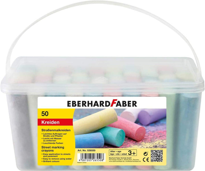 Eberhard Faber 526550 - Strassenmalkreide, 50er Eimer (50er Eimer | 4 Eimer)
