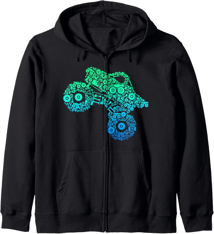 Monster Truck Kinder Jungen Kapuzenjacke