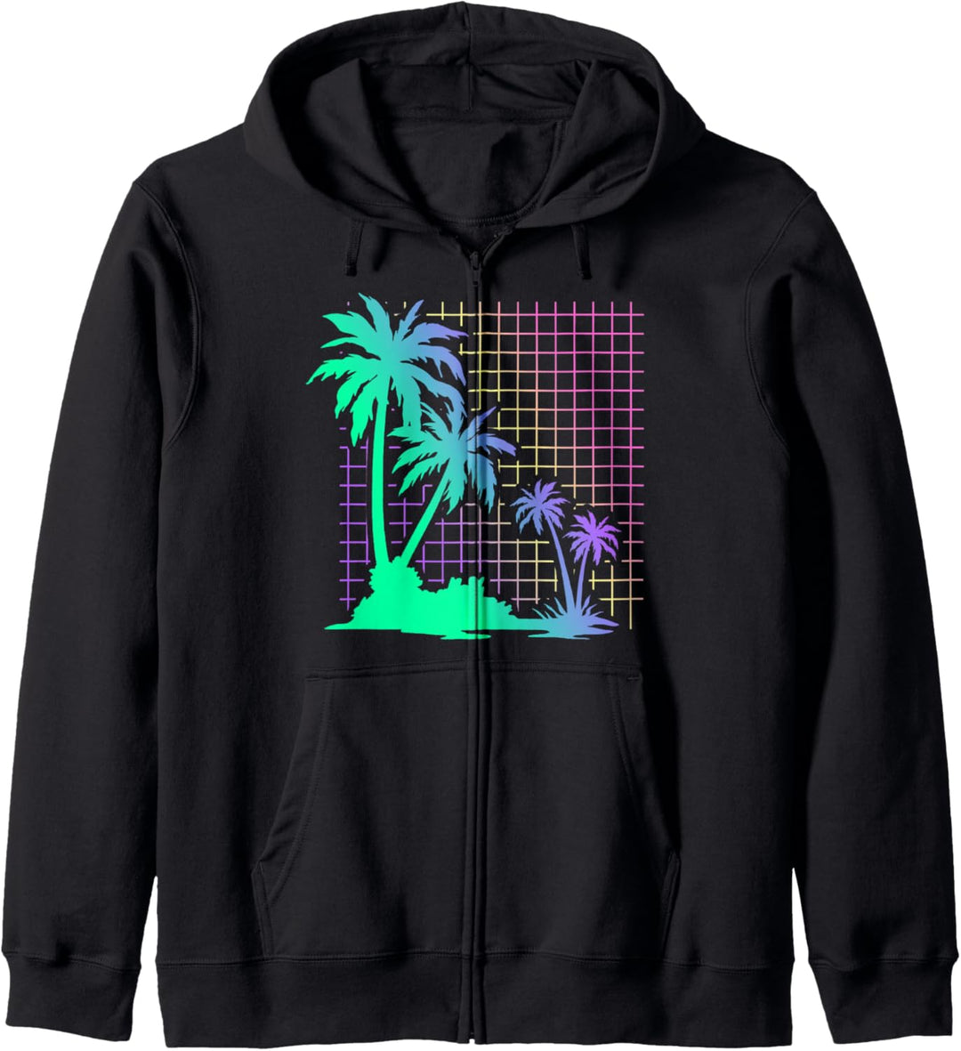 Sommerurlaub Synthwave Aesthetic Retro Palmen Vaporwave Kapuzenjacke