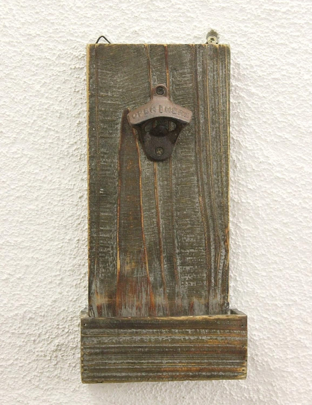 DanDiBo Flaschenöffner mit Kronkorkenbehälter 5094 Bieröffner 32 cm Wandflaschenöffner