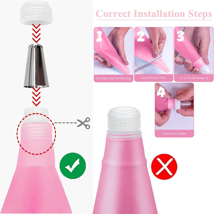 AZOMKER Torten ZubehöR, Spritzbeutel Mit Tüllen, SpritztüLlen Set, Backset, BackzubehöR, BackzubehöR