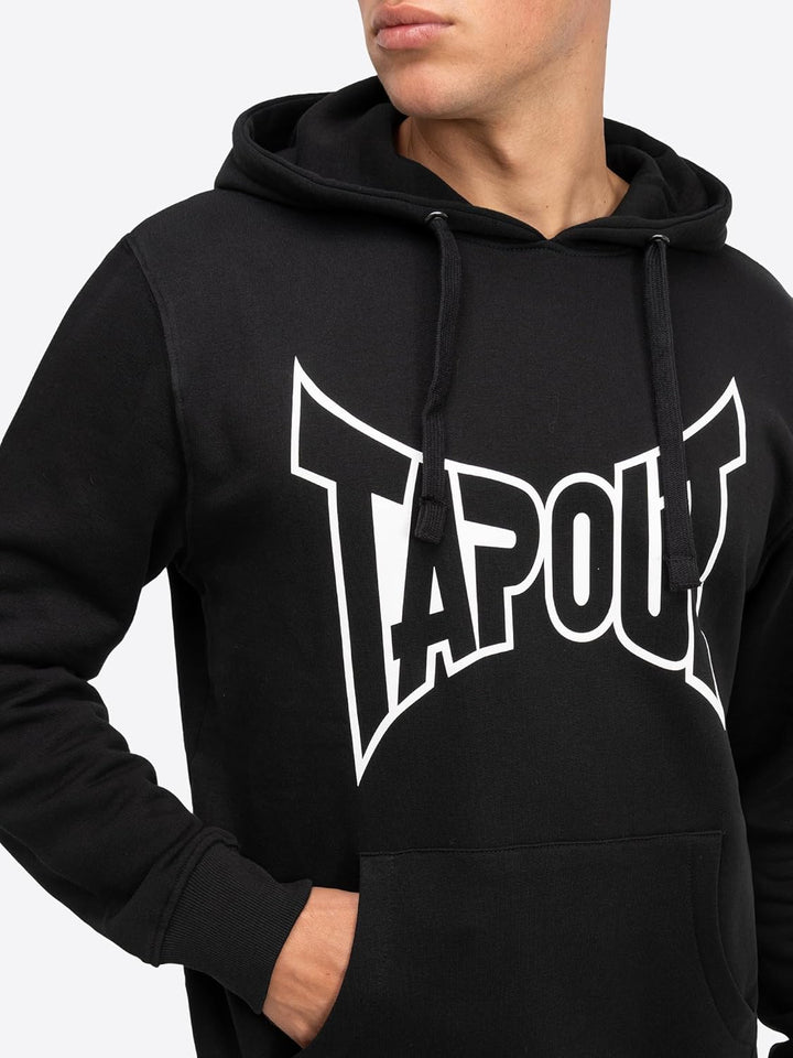 Tapout Herren Hoodie Lifestyle Basic Black/White Kapuzenpullover L Black/White, L Black/White