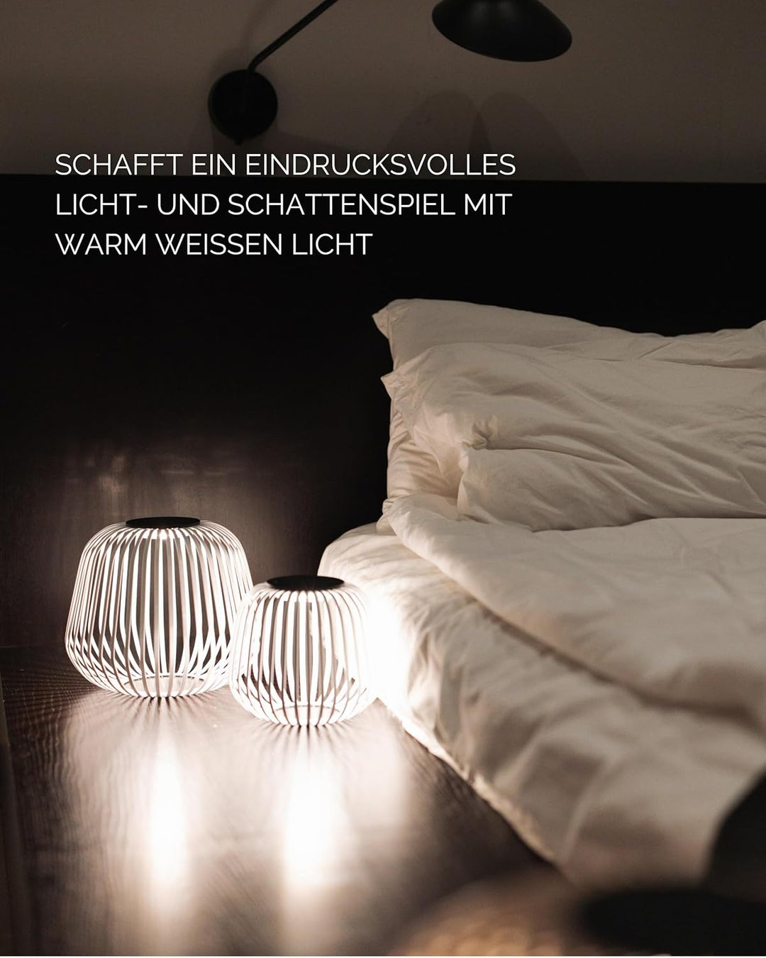 LUUK Studio Moderne Outdoor Solarlampe SOLIS, LED Tischlaterne & Windlicht für Garten, Balkon & Terr