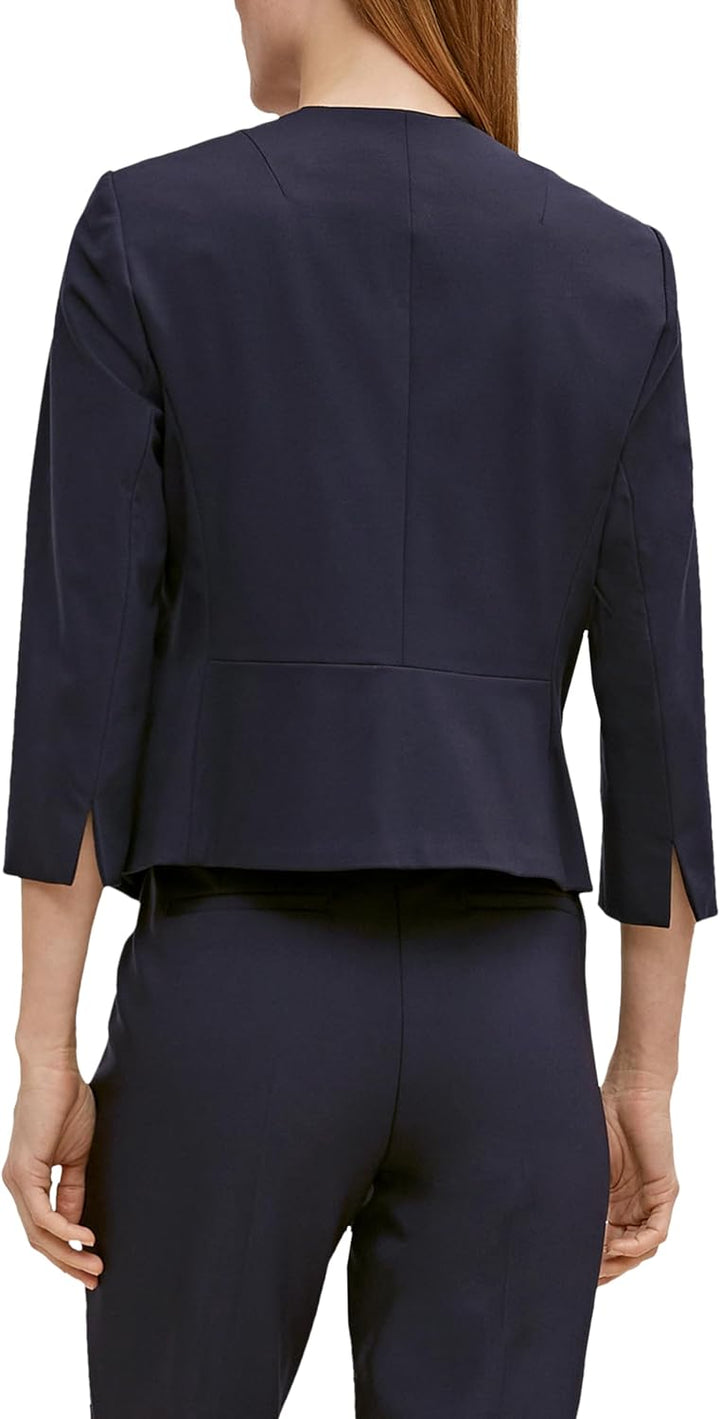 comma Blazer mit kurzem Schnitt, 5976 Blau