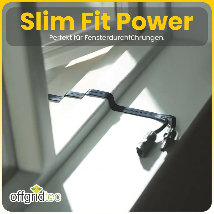 Offgridtec PV-zu-PV Flachkabel 4mm², Superflaches Solarkabel-Verlängerungskabel mit hochwertigen Ste
