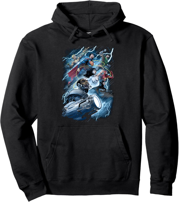 Justice League Ride the Lightening Pullover Hoodie