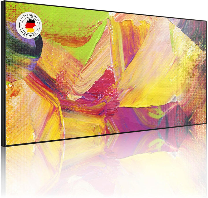 banjado Magnettafel schwarz 78 x 37cm / Magnetwand Metall/Magnetpinnwand als Memoboard/Pinnwand Magn