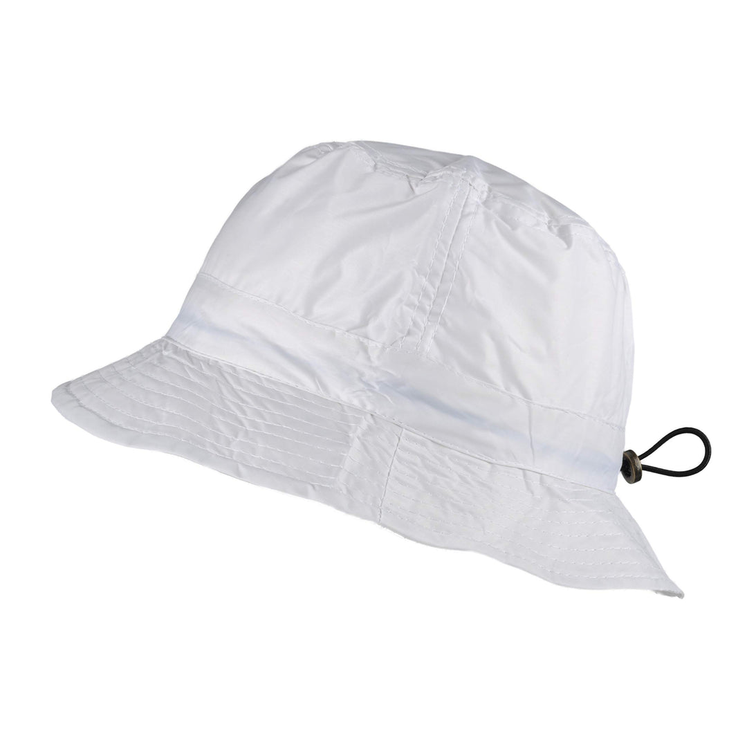 Toutacoo. Regenhut. Regenbob. Einstellbar. Nylon-Look M-L 06-weiss, M-L 06-weiss