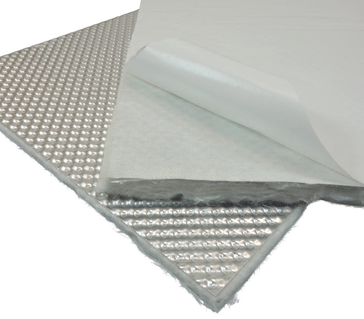 1 Stück Alu-Keramik Hitzeschutzmatte ULTRA selbstklebend 0,50 x 0,50 m reflektierend | VIELE GRÖSSEN