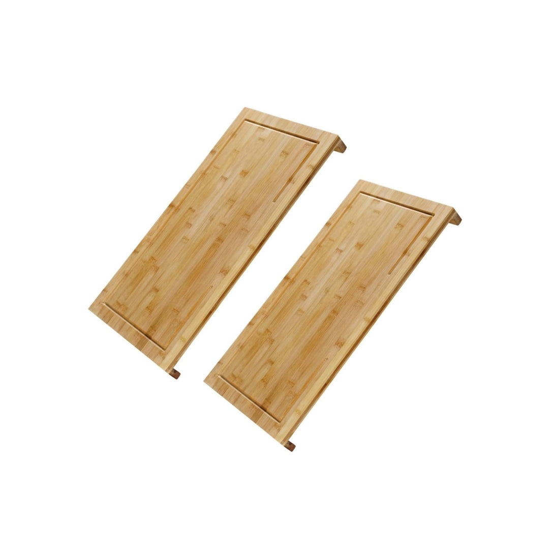 Kesper - 2 Stück Schneide- und Abdeckplatte - Bambusholz - 54 x 28 x 4 cm - grosse und robuste Herda