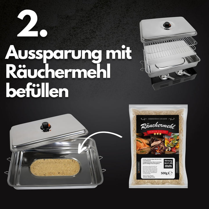 Eversmoke Deluxe Edelstahl Tischräucherofen | Räucherofen mit Brenner - rostfrei…