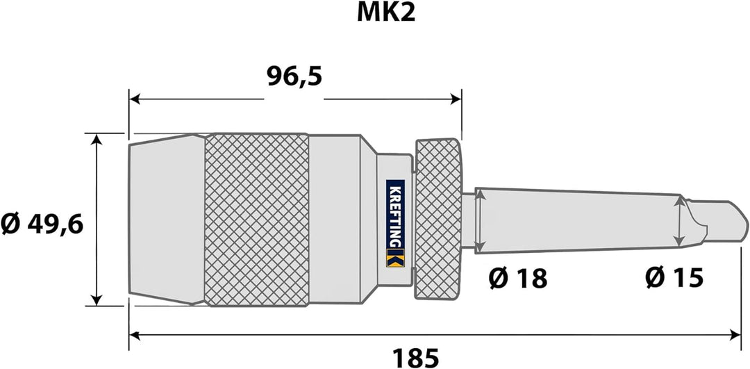Bohrfutter Schnellspannbohrfutter B16 3-16 mm + MK1 Kegeldorn mit Austreiblappen Präzisionsbohrfutte