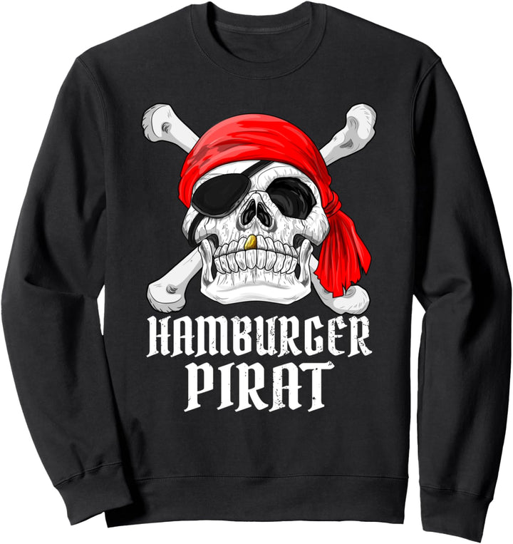 Hamburger Piraten Pirat Kostüm Fastnacht Fasching Sweatshirt