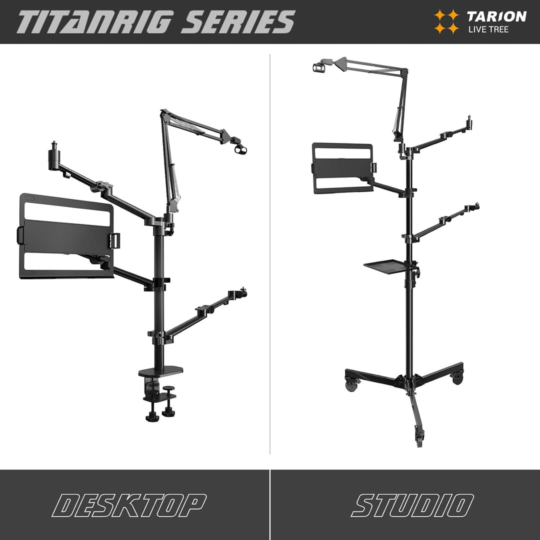 TARION Tischstativ Kamera Overhead Stativ: Kamera Tischhalterung Klemmstativ Flexibel Tisch Halterun
