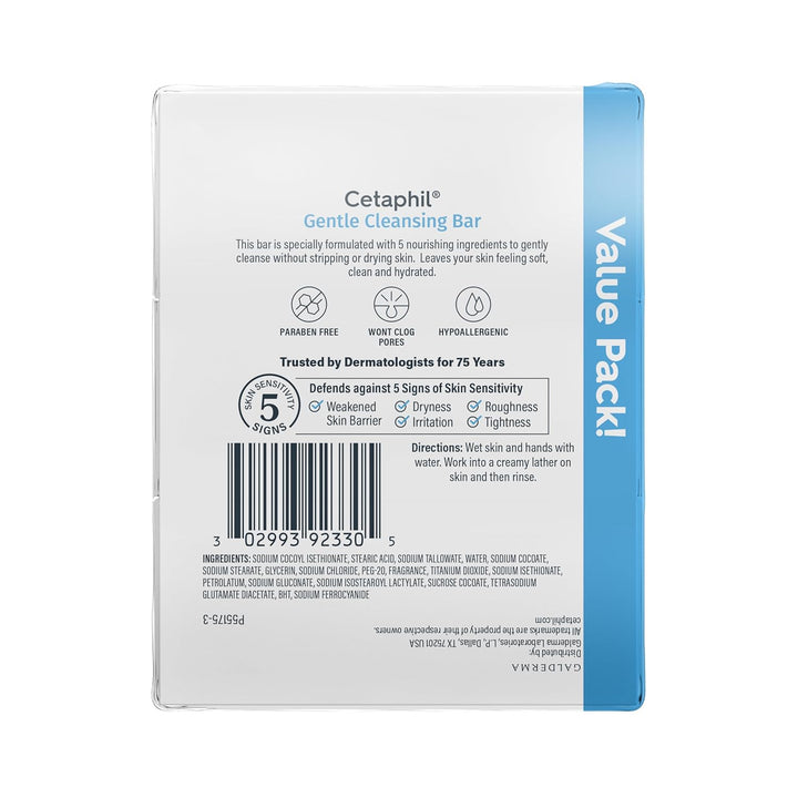 Cetaphil Cetaphil Sanfte Reinigungsriegel, 130 ml, 3 Stück