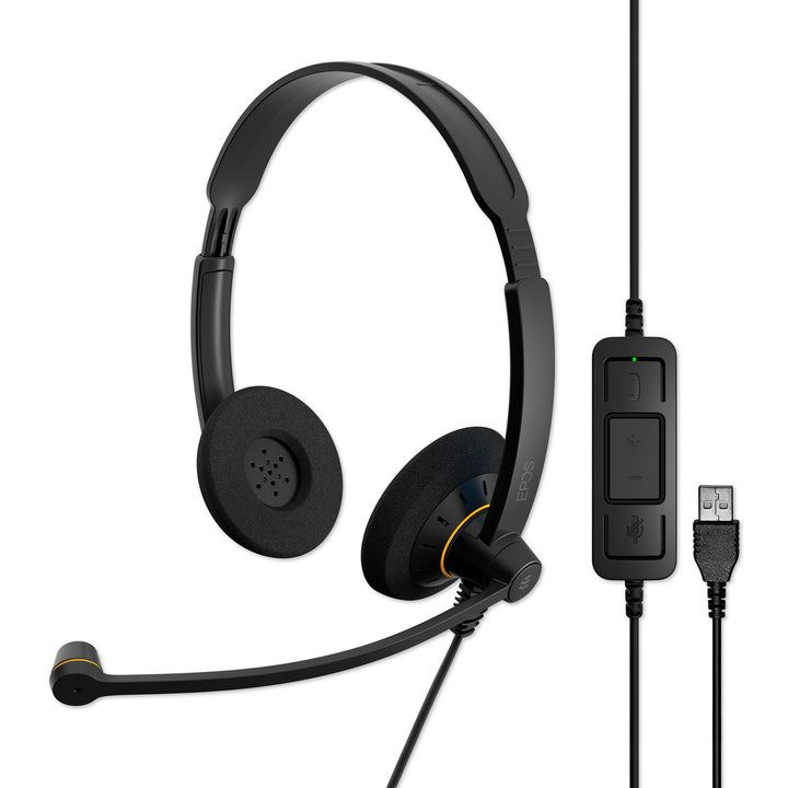 Sennheiser SC60 Headset (binaural / beidseitig, USB, für Microsoft Lync) Schwarz, 504547