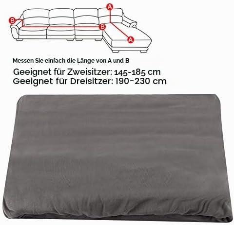 Dioche Elastischer Sofabezug für Ecksofas mit Halbinsel, 3-Sitzer 2-Sitzer, Sofabezug mit Halbinsel