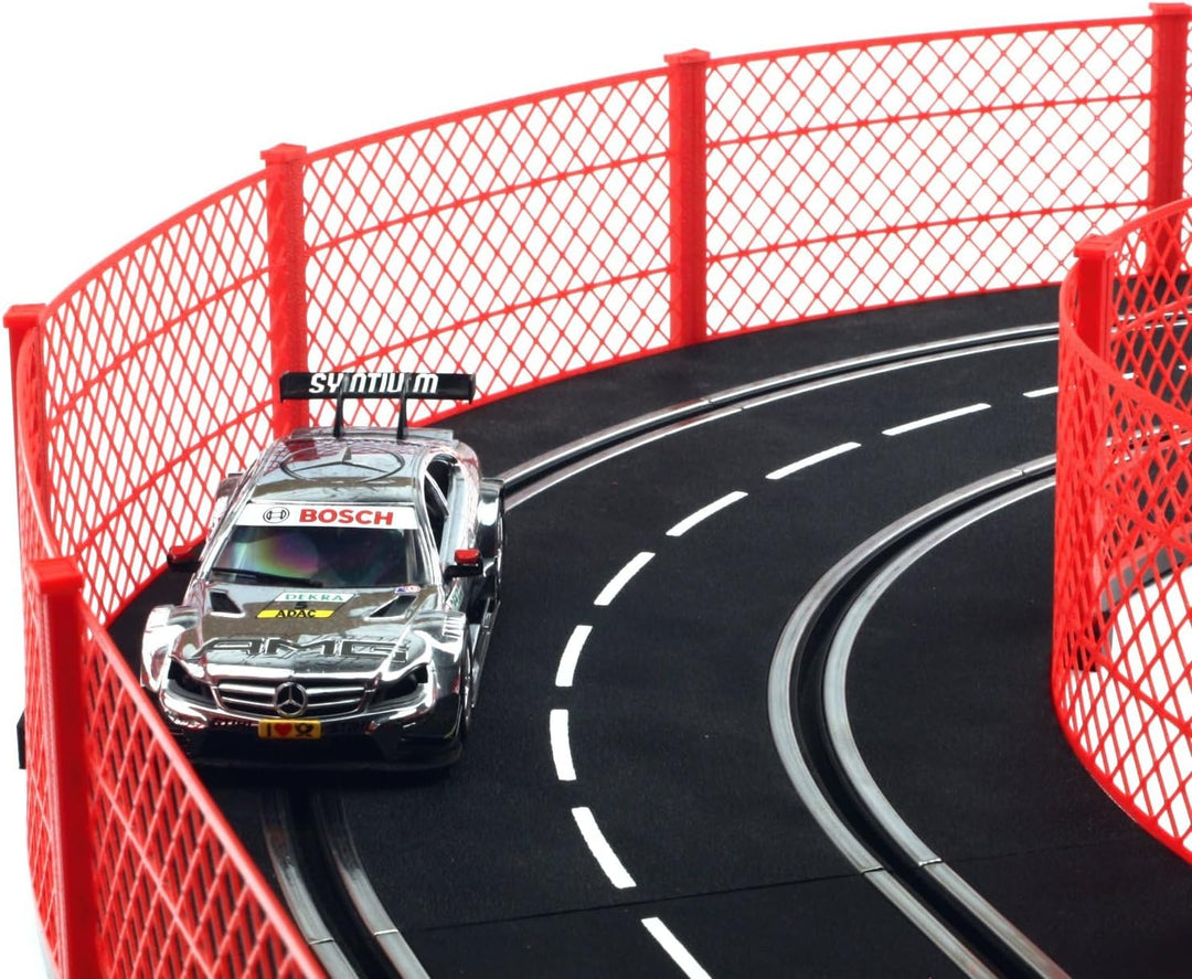 Overdrive-Racing Fangzaun für Carrera Digital 124 132 Evolution - 1m-10m - Grau Schwarz Weiss Rot Ge