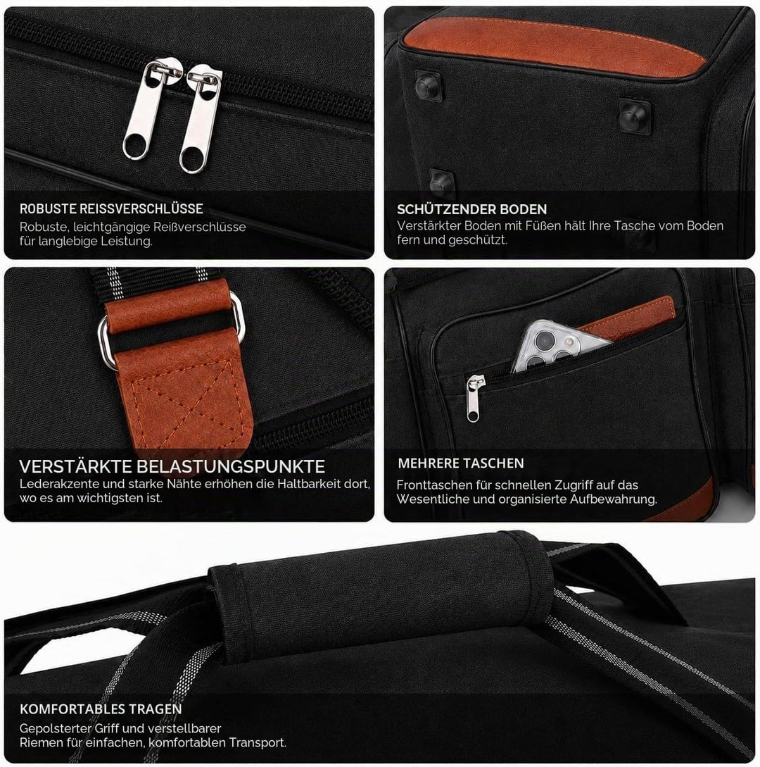 Foolsgold Extra grosse 120L Reisetasche Holdall Tasche Schwarz, Schwarz