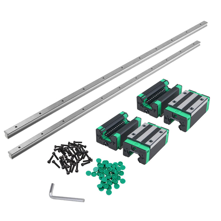 CNCMANS HGR25 Linearführung Set Linearschiene 2 Stücke HGR25-1000mm Führungsschiene mit 4 Stück HGH2