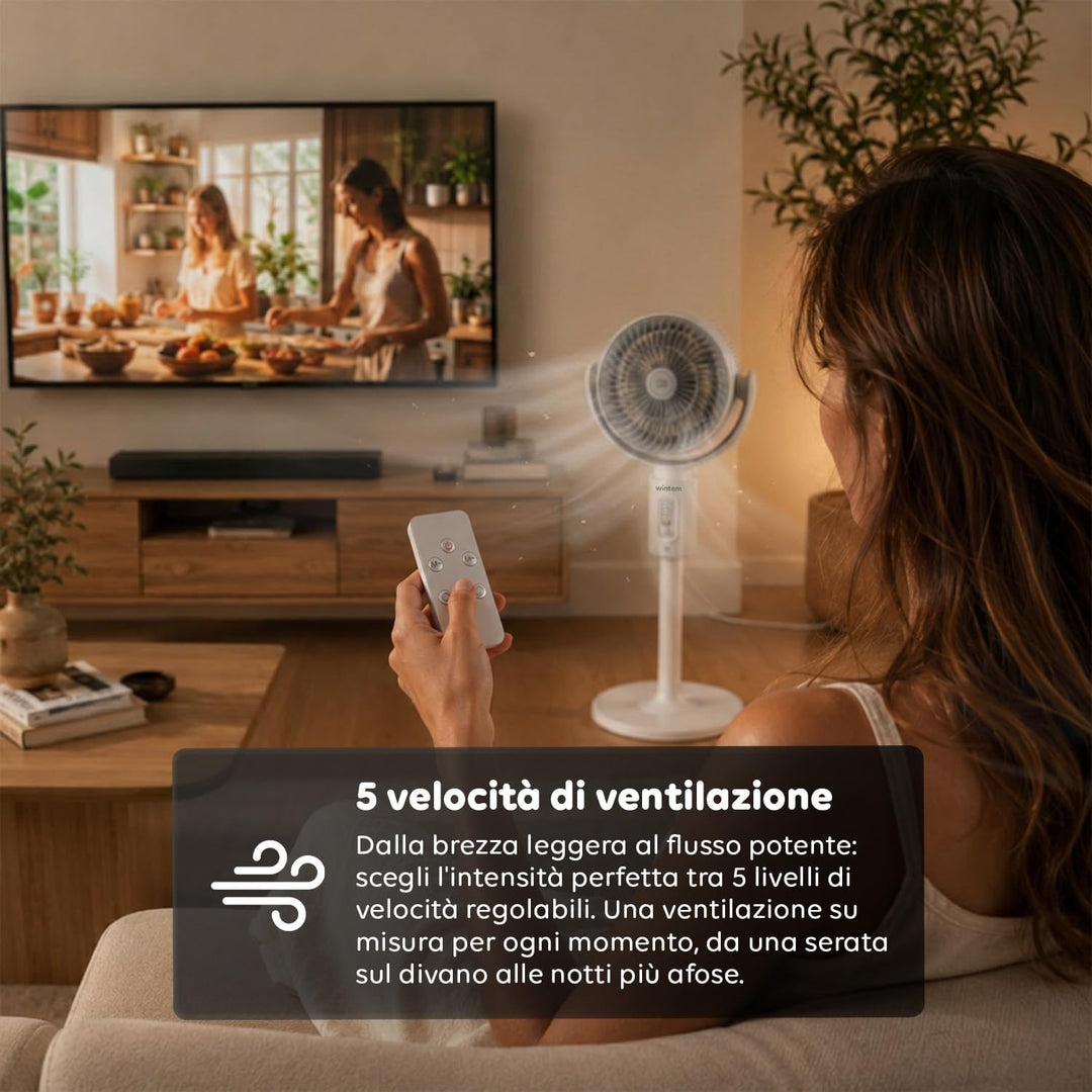 SNAG leiser Standventilator mit Fernbedienung und Timer, leistungsstarker Motor, digitales Display,