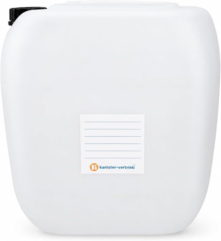 kanister-vertrieb® 3 Stück 30 L Kanister Wasserkanister Kunststoffkanister natur DIN61 + Hahn + Etik