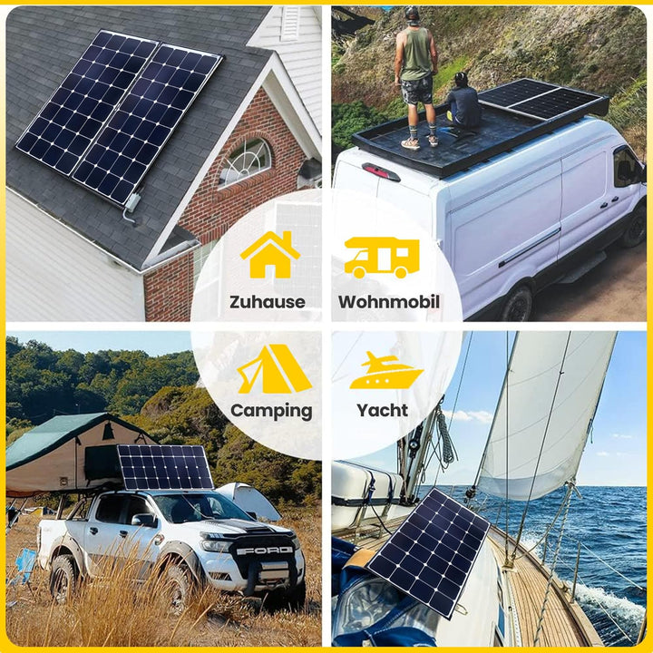 Offgridtec© 120W 12V Hochleistungs-Solarmodul (Back-Contact, Black-Frame) 110 Watt, 110 Watt