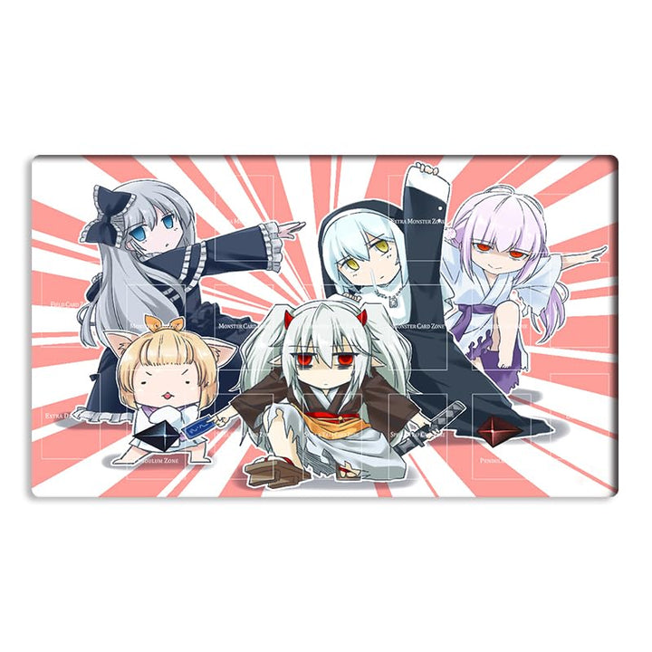Neue Mlikemat Playmat Geisterbelle &amp; Haunted Mansion TCG CCG OCG Sammelkartenspielmatte mit Zonen +