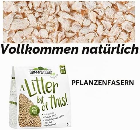 Greenwoods Katzenstreu, natürlich, 3 x 8 l