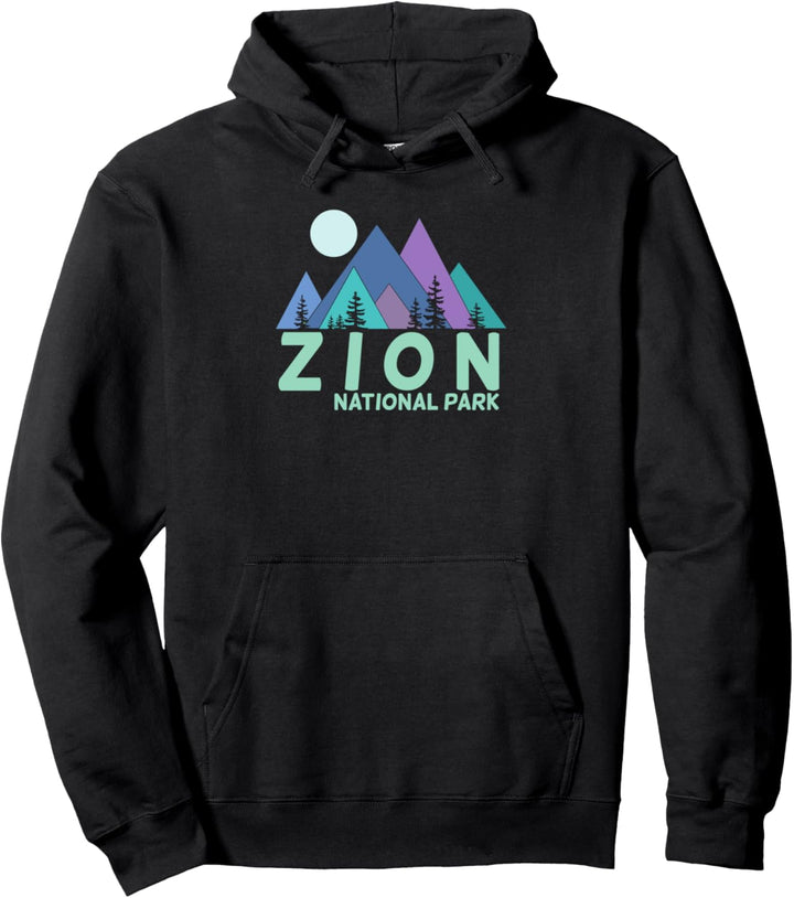 Zion National Park USA Retro Berge Travel Pullover Hoodie