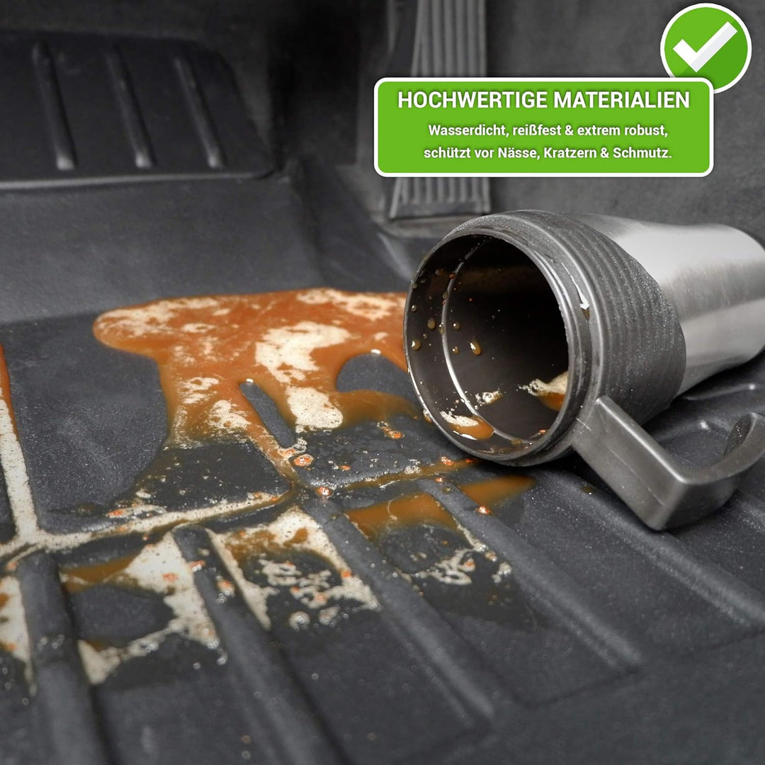 moto-MOLTICO Gummimatten Auto Fussmatten mit Rand Gummi Automatten 4-teilig Set - passend für Volvo