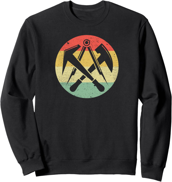 Retro Dachdecker Zunftzeichen Sweatshirt