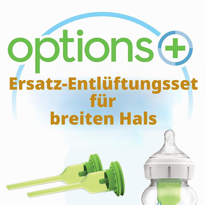 Dr. Brown's Options+ Ersatz-Entlüftungs-Set, Weithals, 2 Stück