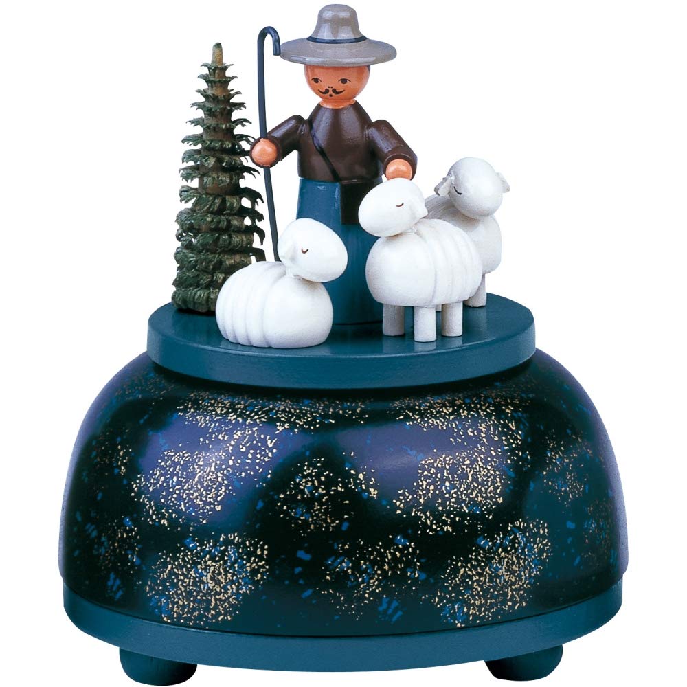 KWO Olbernhau Spieldose Schäfergruppe, Mehrfarbig, 12 cm