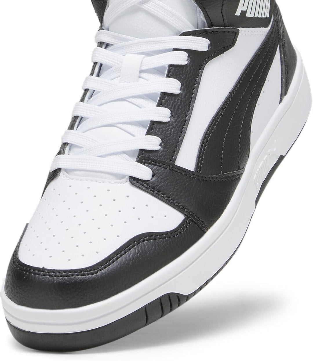 Puma Unisex Rebound V6Sneaker 37.5 EU Puma White Puma Black Shadow Gray Puma White, 37.5 EU Puma Whi