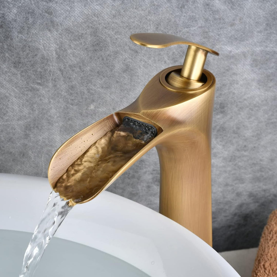 Wasserhahn Vintage Wasserhahn Antik Beelee Wasserfall Waschbecken Armaturen Antik Messing Monoblock